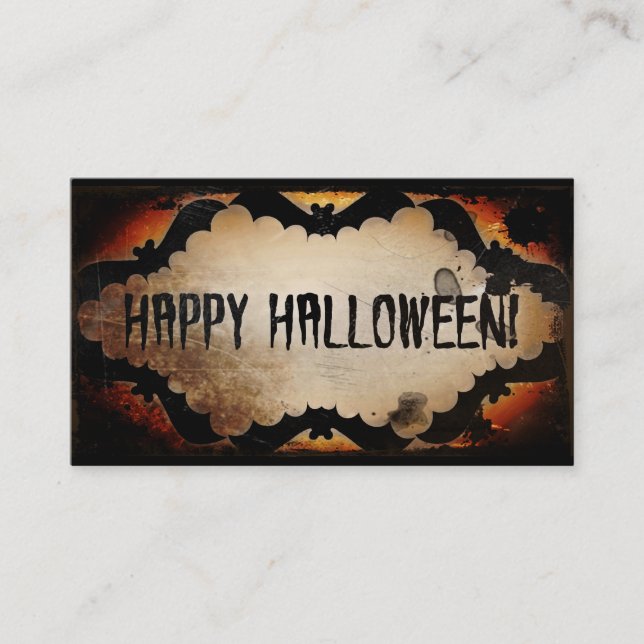 Carte De Visite Cadre de chauves-souris en détresse (Devant)