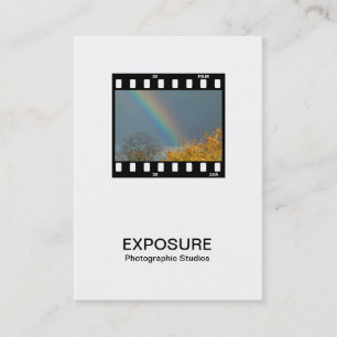 Carte De Visite Cadre de film de 35 mm 02 - Blanc - Arc en ciel