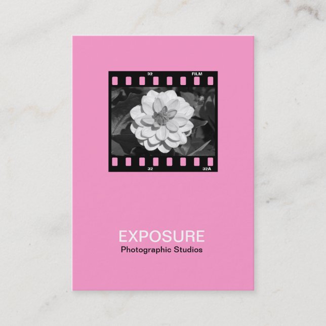 Carte De Visite cadre de film de 35mm 01 - rose (Devant)