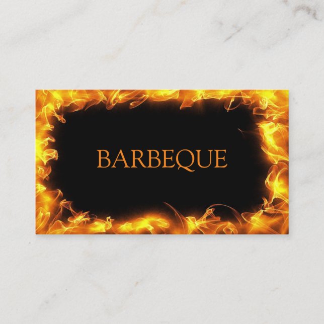Carte De Visite Cadre de flamme de feu (Devant)