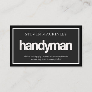 Carte De Visite Cadre de signalisation simple pour homme à tout fa