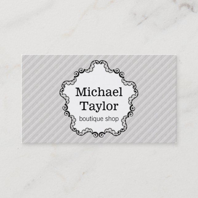 Carte De Visite Cadre décoratif / Lignes de lin (Devant)
