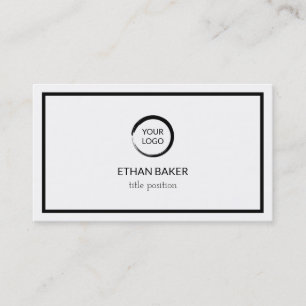 Carte De Visite Cadre et logos noirs