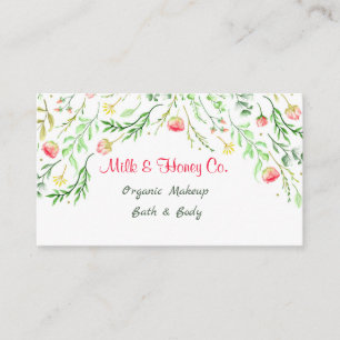 Carte De Visite Cadre floral aquarelle