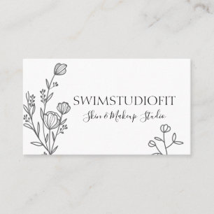 Carte De Visite Cadre Floral Moderne