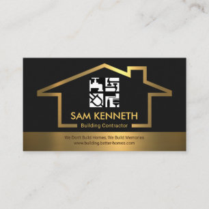 Carte De Visite Cadre Gold Handyman Outils de construction