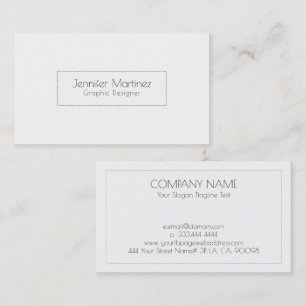 Carte De Visite Cadre noir simple