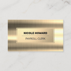 Carte De Visite Cadre Or   Arrière - plan métal or