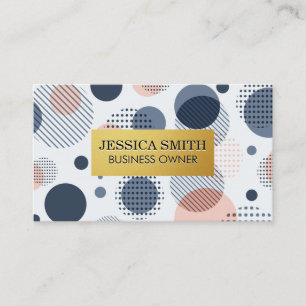 Carte De Visite Cadre Or Motif Abstrait moderne