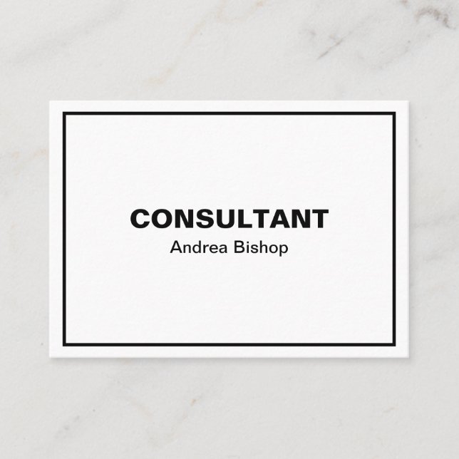 Carte De Visite Cadre simple propre classique (Devant)