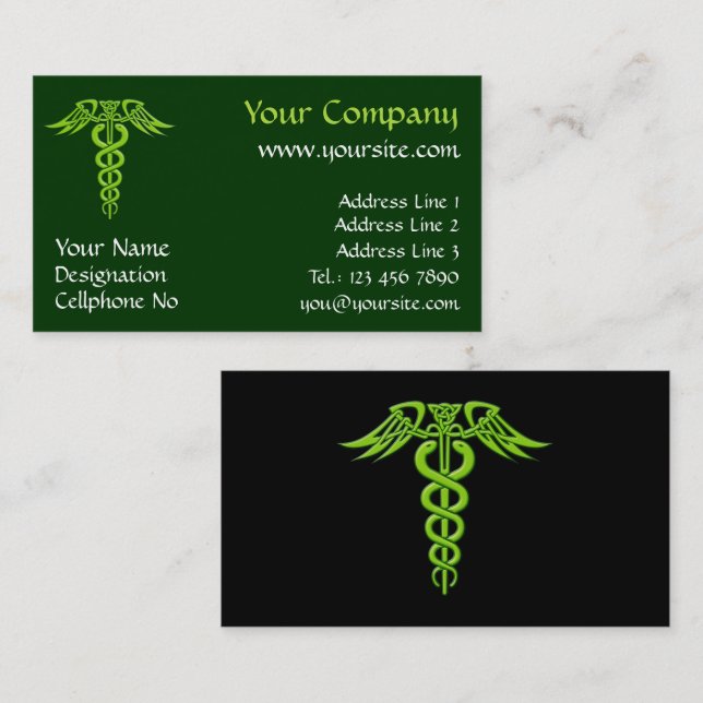 Carte De Visite Caduceus (Devant / Derrière)
