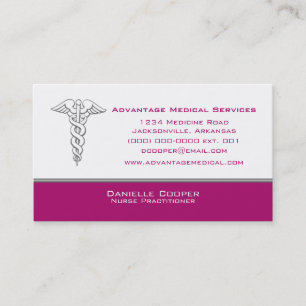 Carte de visite Caduceus, Fuchsia