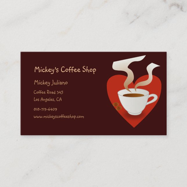 Carte De Visite Café (Devant)