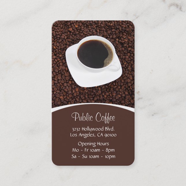 Carte De Visite Café (Devant)