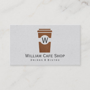 Carte De Visite Café aller (texture brune)