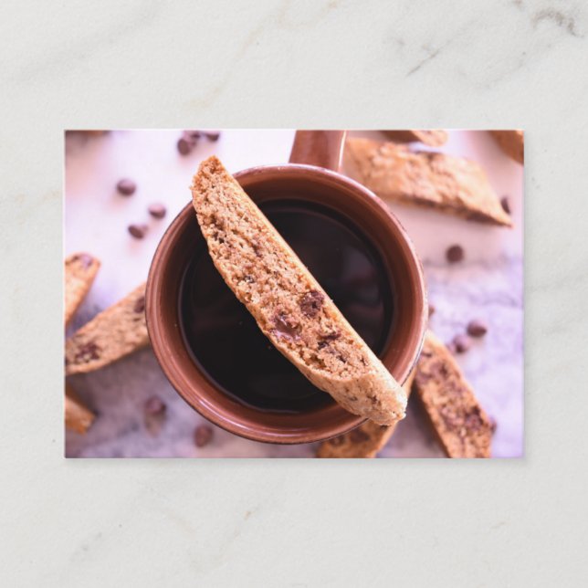 Carte De Visite Café Biscotti Boulangerie Pâtisserie Chef Food Caf (Devant)