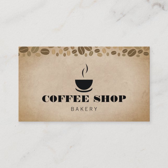 Carte De Visite Café Café Fèves de Café (Devant)