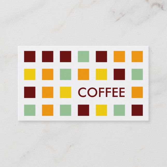 Carte De Visite CAFÉ (carrés mod) (Devant)
