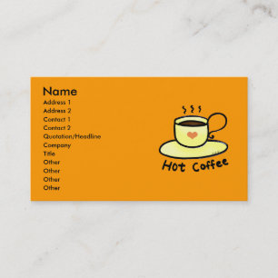 Carte De Visite Café chaud