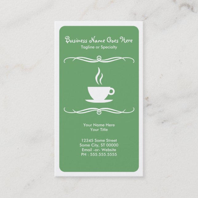 Carte De Visite café de mod (Devant)
