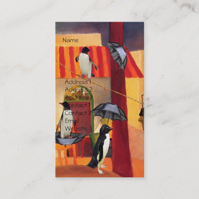 Carte De Visite Café de pingouin (Devant)