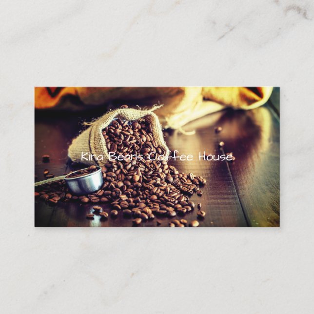 Carte De Visite Café d'haricots (Devant)