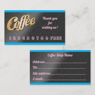 Carte De Visite Café en argent moderne et moderne