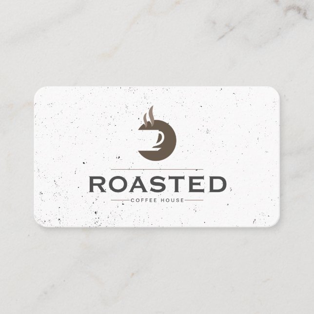 Carte De Visite Café et haricots à café (Devant)