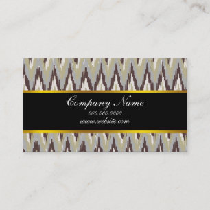Carte De Visite Café et Sage iKat ZigZag Motif