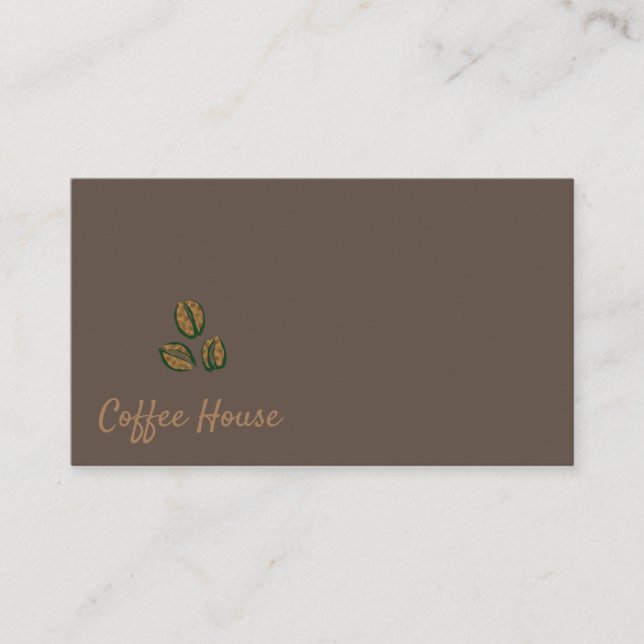 Carte De Visite Café | Haricots à café (Devant)