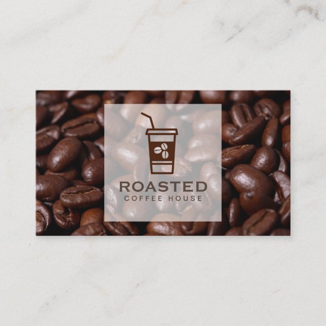 Carte De Visite Café Haricots Café Boisson (Devant)