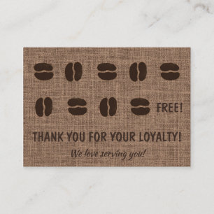 Carte De Visite Café Loyauté Latte Mug Beans Art Brown 
