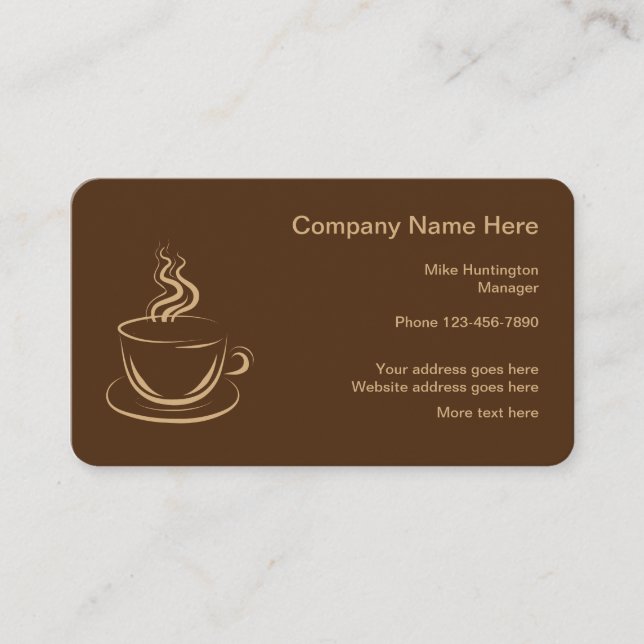Carte De Visite Café moderne (Devant)