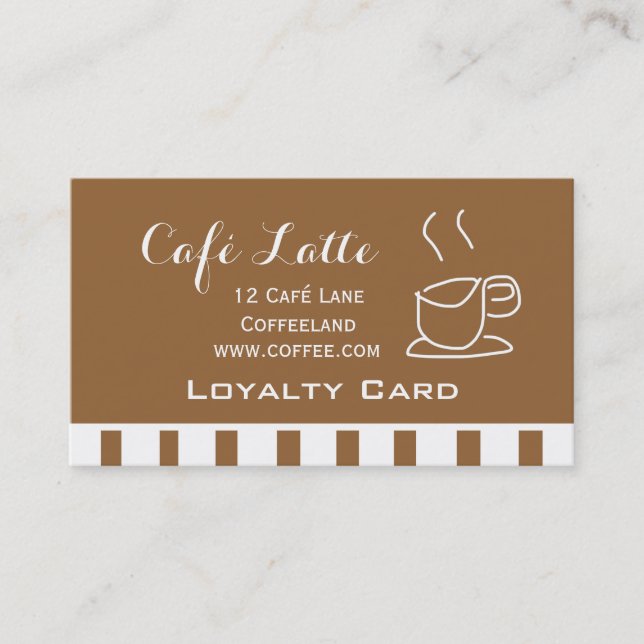 Carte De Visite Café moderne Loyauté Card pour le café (Devant)