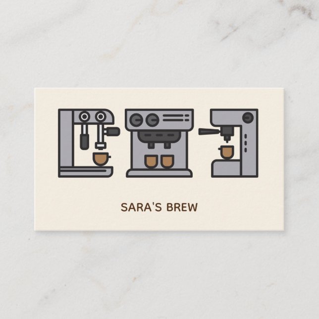 Carte De Visite café moderne minimaliste (Devant)