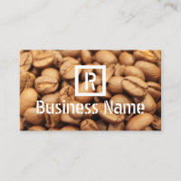 Café moderne rôti par monogramme de grains de café