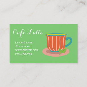 Carte De Visite Café moderne salon de thé teacup menthe poivrée