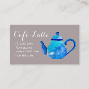 Carte De Visite Café moderne théière théière