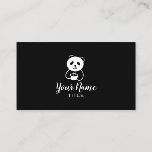 carte de visite café nourriture ours panda