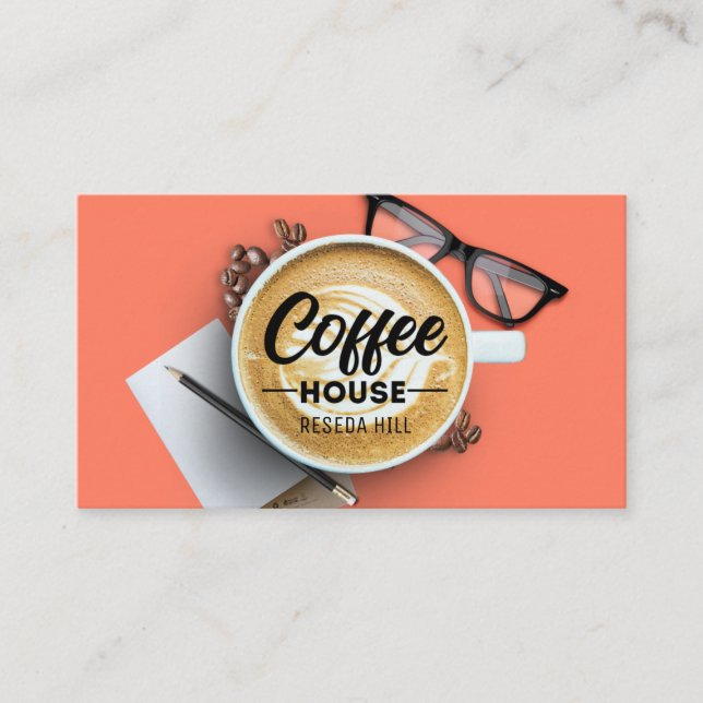 Carte De Visite Café personnalisé (Devant)