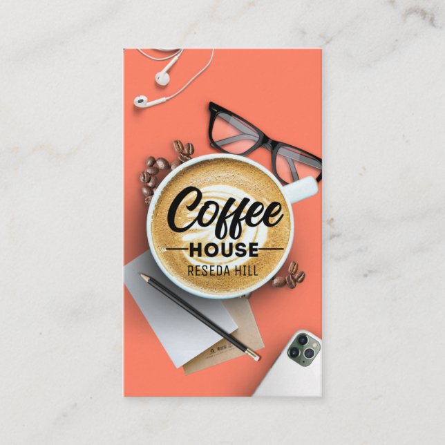 Carte De Visite Café personnalisé (Devant)