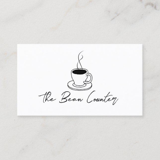 Carte De Visite Café professionnel minimaliste (Devant)