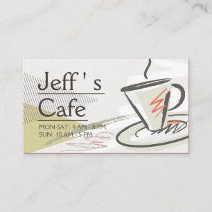 Carte De Visite Café-restaurant de café/
