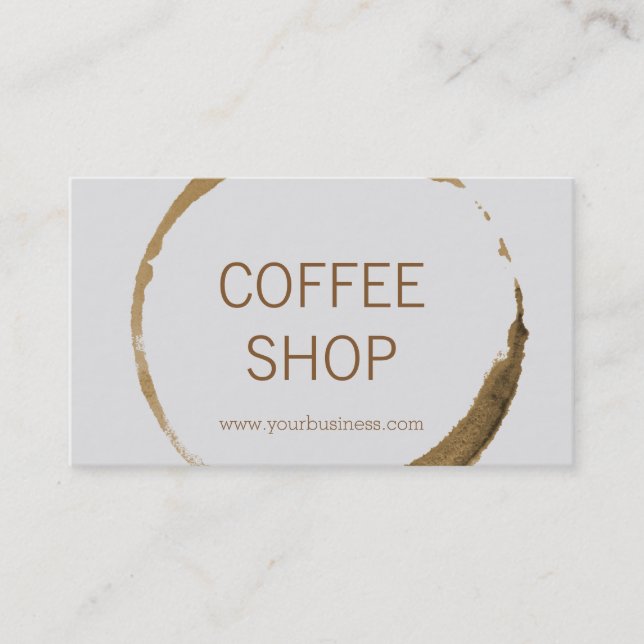 Carte De Visite Café-restaurant - tache de café (Devant)