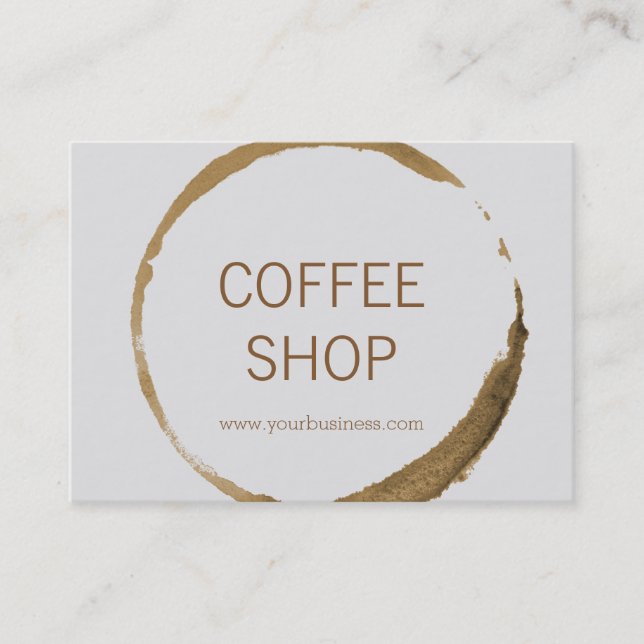 Carte De Visite Café-restaurant - tache de café (Devant)