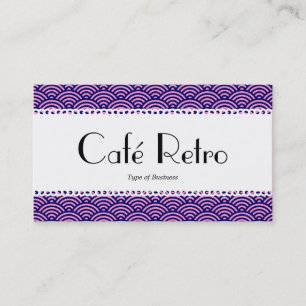 Carte De Visite Café Retro (Scalloped) - Motif à échelle de poisso