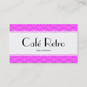 Carte De Visite Café Retro (Scalloped) - Motif à échelle de poisso