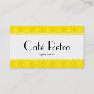 Carte De Visite Café Retro (Scalloped) - Motif à échelle de poisso