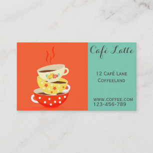 Carte De Visite Café Retro vintage élégant