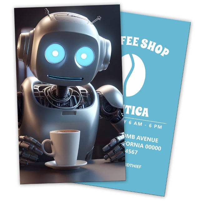 Carte De Visite café robot (Créateur téléchargé)